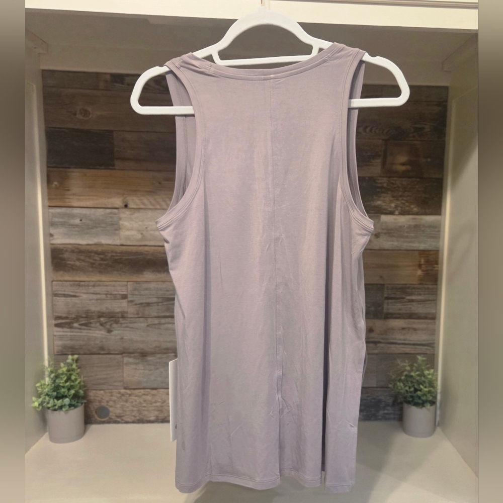 Lululemon Athletica Modal-Silk Side-Slit Tank- Grey Mauve - Picture 8 of 11